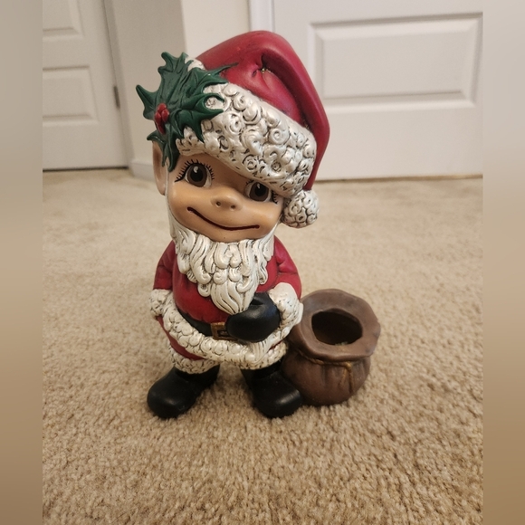 VTG 70’s Atlantic Mold Santa Claus Elf Christmas Planter Hand Painted Ceramic - Picture 1 of 7